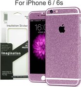 Xssive Glitter Sticker voor Apple iPhone 6 of Apple iPhone 6s Paars Duo Pack/2 stuks