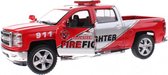 Goki Brandweerauto Metaal Rood 13 Cm Pullback
