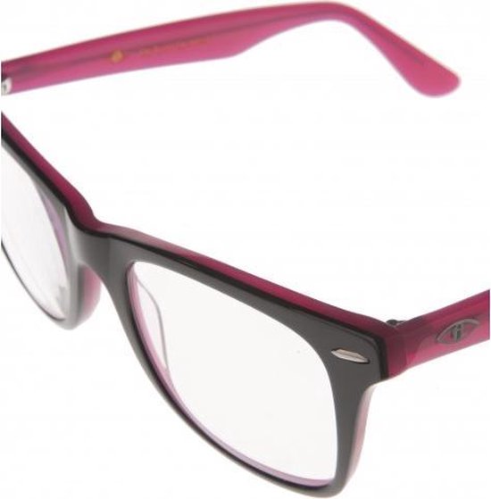 Icon Eyewear WCQ806 WayeFarer Goldline Leesbril +1.50 Zwart met roze