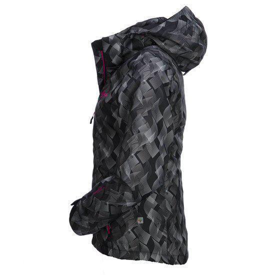 Kilpi, Zekali 2-way stretch ski-jas, dames, zwart-grijs-roze | bol.com