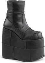 DemoniaCult Plateau Laarzen -38 Shoes- STACK-201 US 8 Zwart