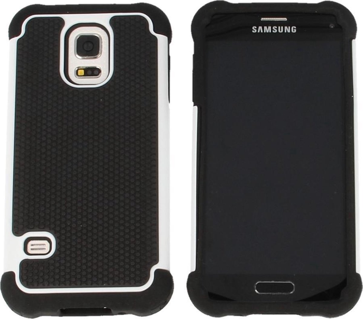 Samsung Galaxy S5 mini G800 Shock Proof Case Zwart Wit