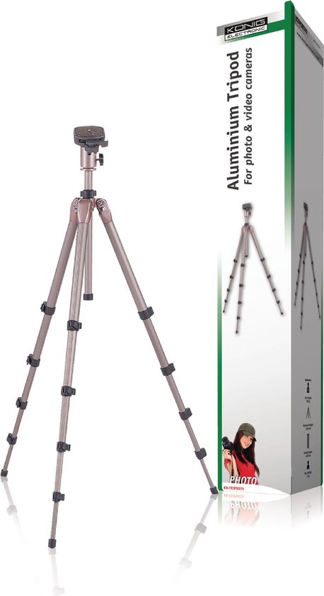 König KN-TRIPOD21 Trépied en aluminium avec pied réglable