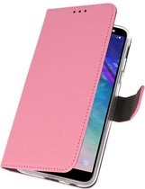 Bestcases Pasjeshouder Telefoonhoesje Samsung Galaxy A6 (2018) -  Roze