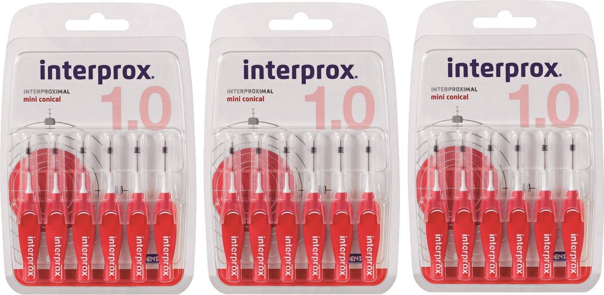 Interprox Premium Mini Conical – 2 tot 4 mm – 3 x 6 stuks