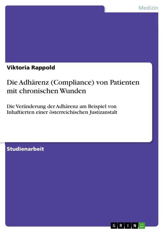Die Adh�Renz (Compliance)  Von Patienten Mit Chronischen W ... - cover