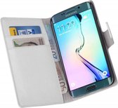 Wit HC Book case Hoesje Voor Samsung Galaxy S6 Edge
