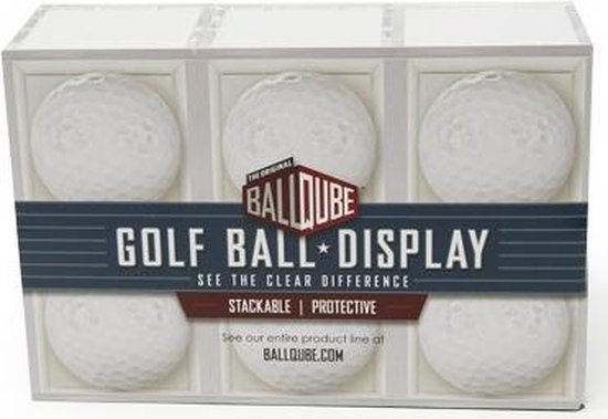 Foto: Ballqube golf golfballen houder voor golfballen 6 pack golf ball display one size