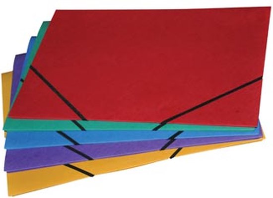 Exacompta 25x Elastomap met 3 kleppen, doorschijnende PP Chromaline Exacompta 25x Elastomap met 3 kleppen, doorschijnende PP Chromaline