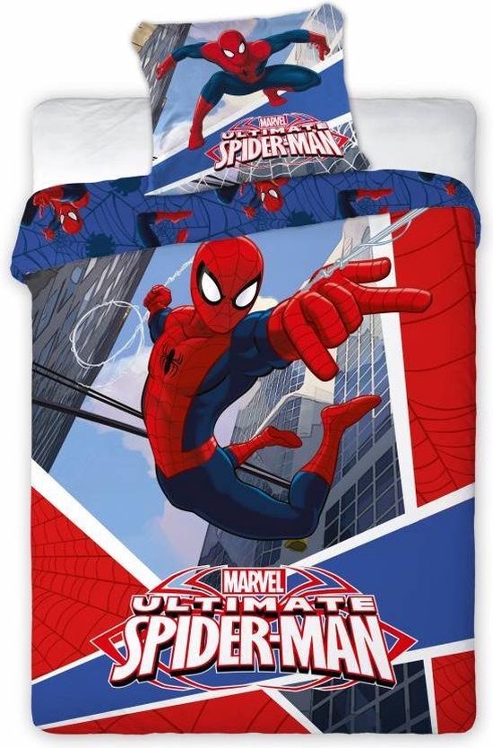 gegevens Accor Realistisch Dekbedovertrek Spiderman ultimate Maat: 1-persoons (140 x 200 cm + 1  kussensloop) | bol.com