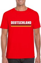 Rood Duitsland supporter t-shirt voor heren S