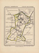 Historische kaart, plattegrond van gemeente Heer-Hugowaard in Noord Holland uit 1867 door Kuyper van Kaartcadeau.com
