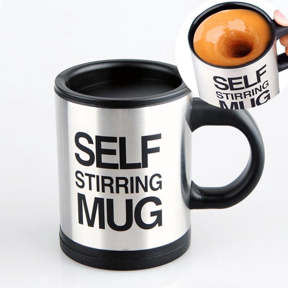 Zelf roerende beker - Self stirring mug - Zelfroerende mok 400ml