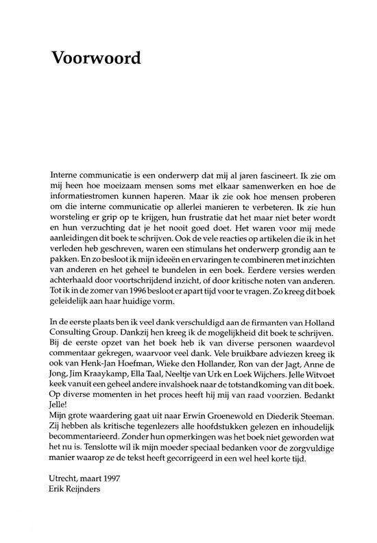Pagina met 'Voorwoord' en dankbetuigingen.