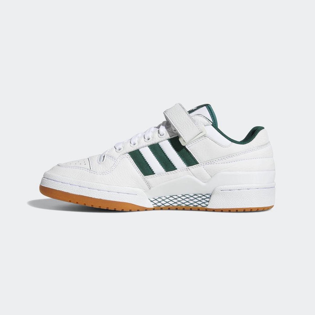 adidas Forum Low Sneakers Heren - Ftwr White/Collegiate Green/Gum | bol.com