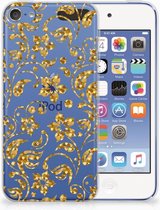 Geschikt voor iPod Touch 5 | 6 TPU Hoesje Design Gouden Bloemen