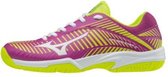 Mizuno Wave Exceed Star Jr 2 CC paars geel tennisschoenen kids