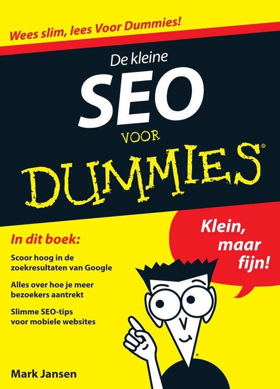 Cover van het boek 'De kleine SEO voor Dummies' van Mark Jansen