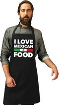I food Mexican food keukenschort dames en heren met Mexicaanse vlag - Mexico schort