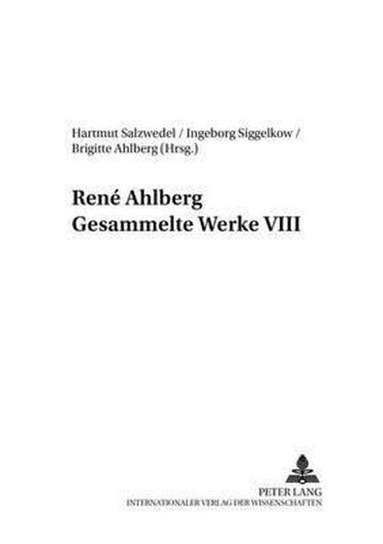 René Ahlberg. Gesammelte Werke VIII - cover