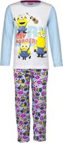 Minions - 2-delige Pyjama-set - Model "Minions Try Harder" - Blauw - 104 cm - 4 jaar