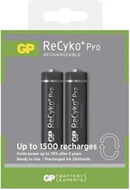 2 Stuks - Duo GP R6/AA ReCyko+ PRO 2000mAh 1.2V NiMH Oplaadbare Batterijen