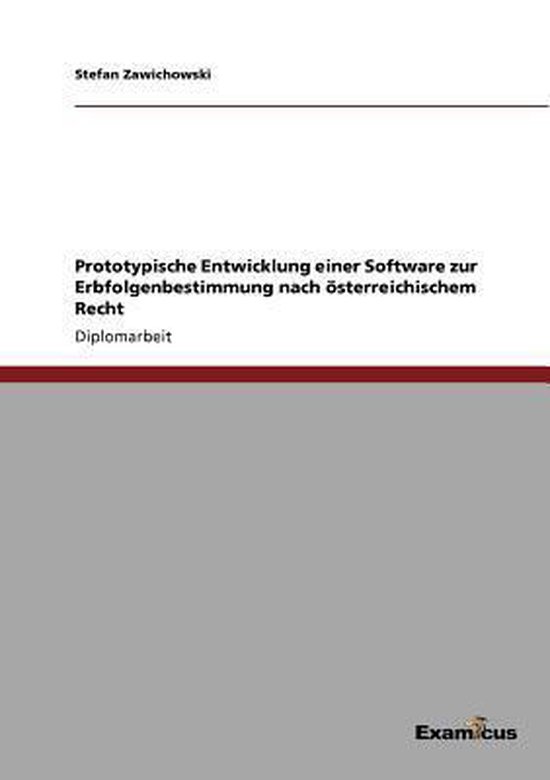 Prototypische Entwicklung einer Software zur Erbfolgenbestim ... - cover