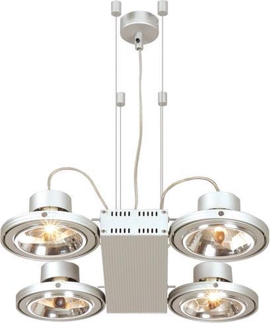 Hanglamp Cool - lichtgrijs aluminium - inclusief 4x50w AR111