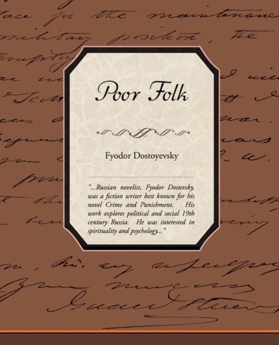 Boek "Poor Folk" van Fyodor Dostoyevsky, met tekst over zijn werk.