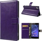 Cyclone Cover wallet hoesje Sony Xperia Z5 paars