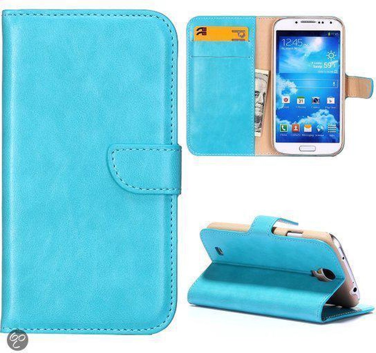 Cyclone Wallet case hoesje Samsung Galaxy S4 blauw