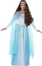 "Blauwe middeleeuwse prinsessen kostuum voor vrouwen  - Verkleedkleding - Medium"