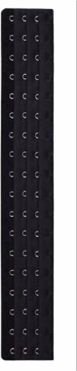 Beha / Corset Verlengstuk / Verlenger 18 Haaks Zwart