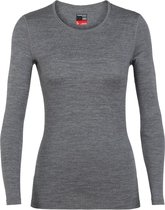 Icebreaker Womens 260 Tech Ls Crew - Grey Heather Large