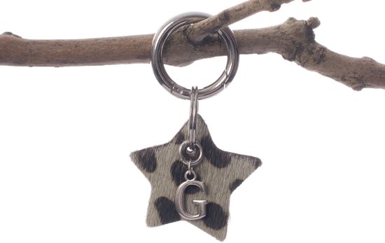 Porte-clés étoile avec lettre nom G.