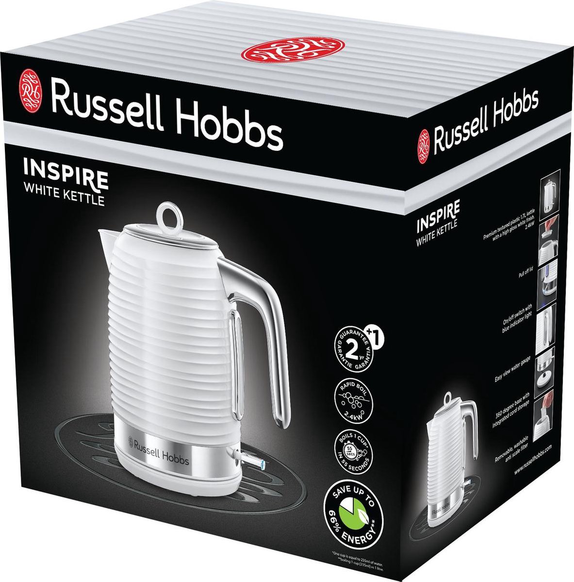 Bouilloire Inspire Russell Hobbs 24360-70 - Blanc