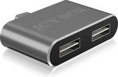 ICY BOX IB-HUB1201-C USB 2.0 interfacekaart/-adapter