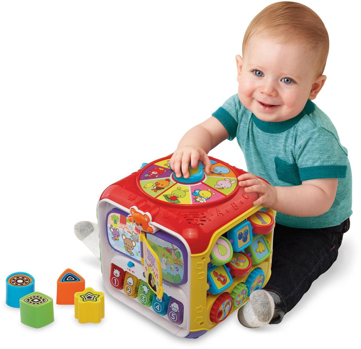 VTech Baby Activiteiten Kubus - Educatief Babyspeelgoed - Dieren, Cijfers en Kleuren - Cadeau - Van 9 tot 36 Maanden - Rood — afbeelding 6