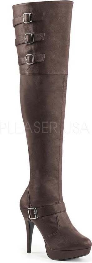 Pleaser Pink Label Overknee Laarzen 44 Shoes CHLOE 308 US 13 Bruin Pleaser Pink Label Overknee Laarzen 44 Shoes CHLOE 308 US 13 Bruin