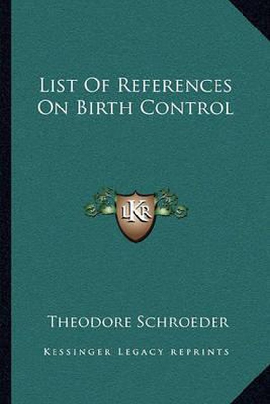 List of References on Birth Control - cover