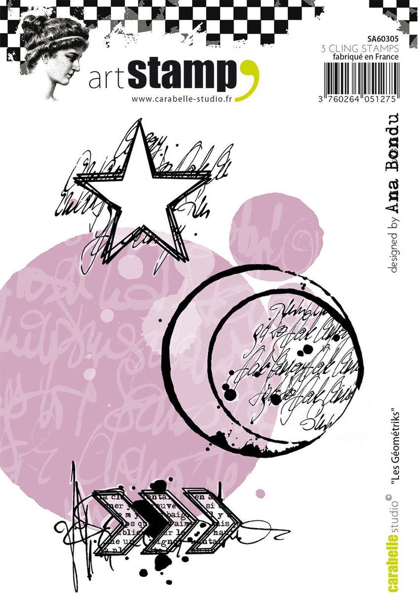 Carabelle Cling Stamp A6 ster en Maan  - 105 x 148 mm