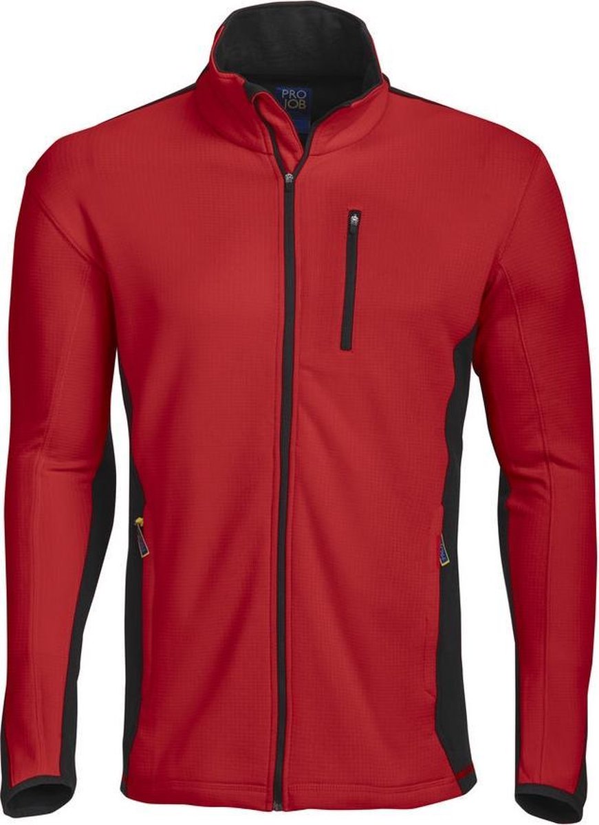 ProJob 3307 SWEATER MET LANGE RITS 643307 Rood
