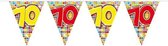 1x Mini vlaggenlijn / slinger - verjaardag 70 jaar - 300 cm