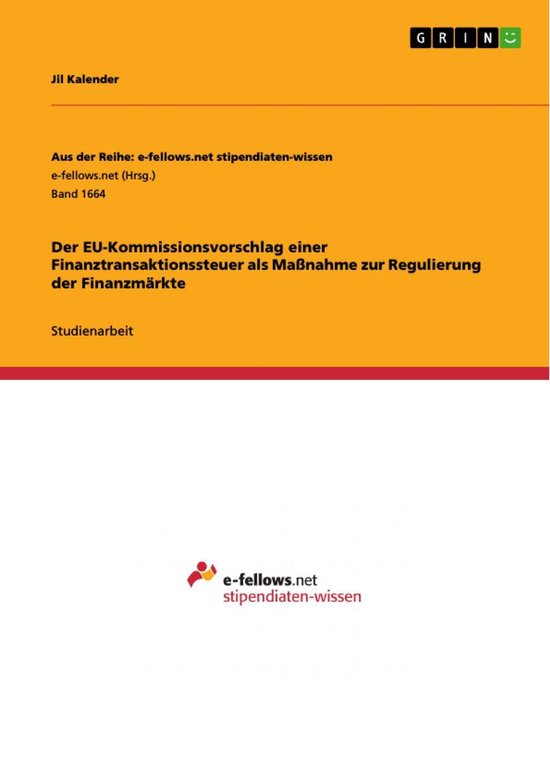 Der EU-Kommissionsvorschlag einer Finanztransaktionssteuer a ... - cover