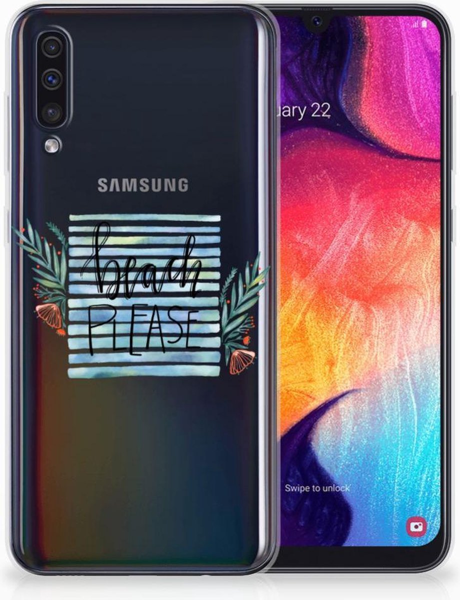 Samsung Galaxy A50 Telefoonhoesje met Naam Boho Beach