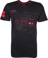 Nintendo Nintendo Heren Tshirt -L- Controller Zwart