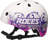 Roces Tattoo Aggressive fiets-/ skatehelm Sporthelm - UnisexKinderen en volwassenen - wit/paars/roze L