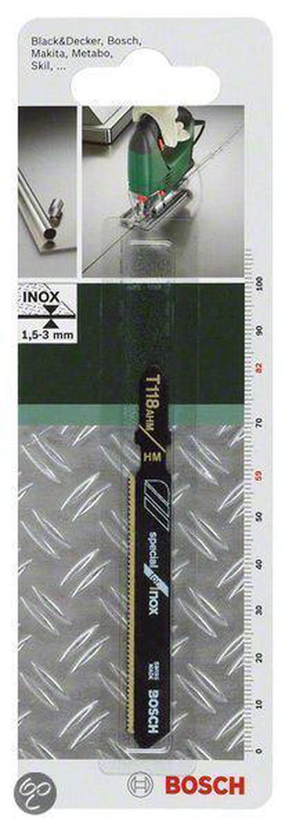 Bosch Decoupeerzaagblad HM, T 118 AHM Special for Inox