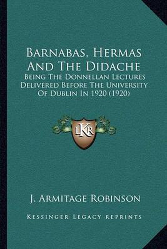 Barnabas, Hermas and the Didache - cover