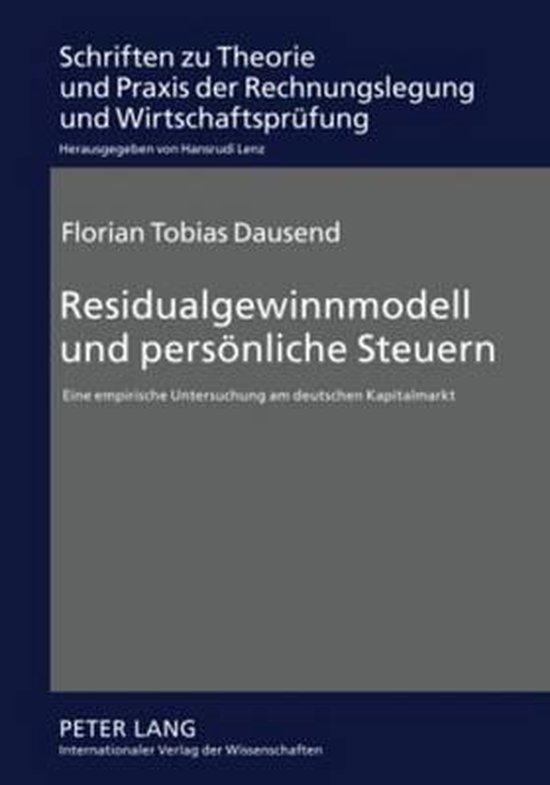 Residualgewinnmodell und persönliche Steuern - cover